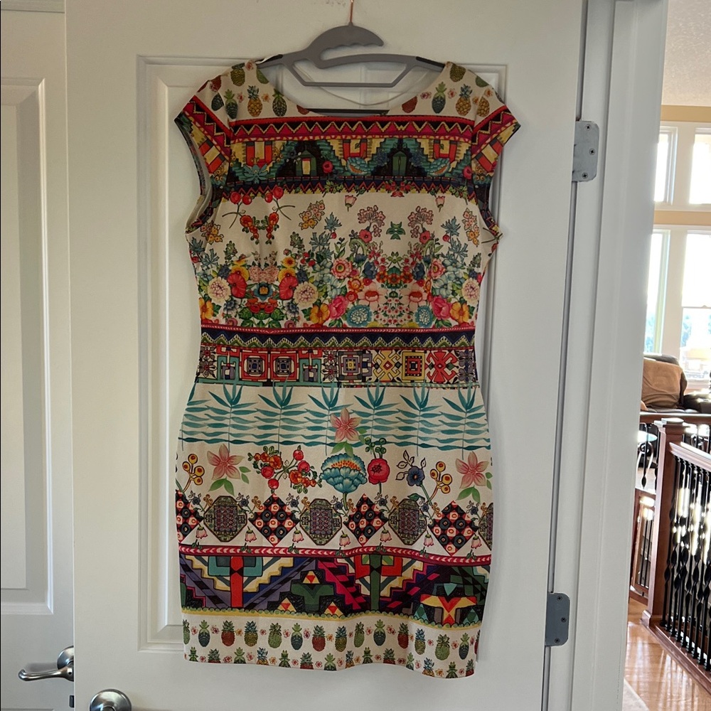 Desigual Multicolor Patterned Mini Dress